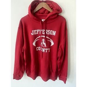 Jefferson County Bensports Sweatshirt Hoodie Football Unisex X-Large Red